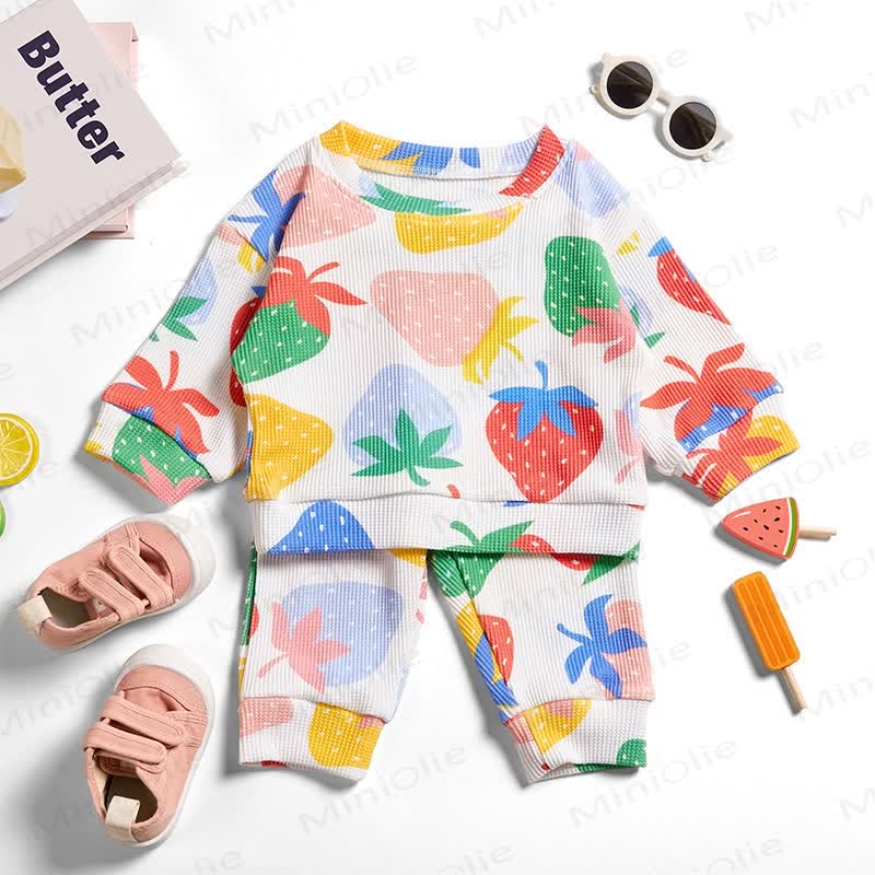Baby Colored Strawberry Waffle 2-piece Set - image 2