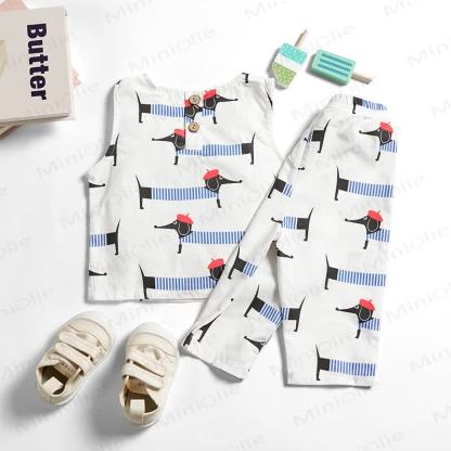 Baby Toddler Dachshund Sleeveless 2-piece Set - image 3