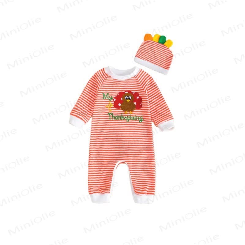 MY ST THANKSGIVING Baby Striped Romper - image 4