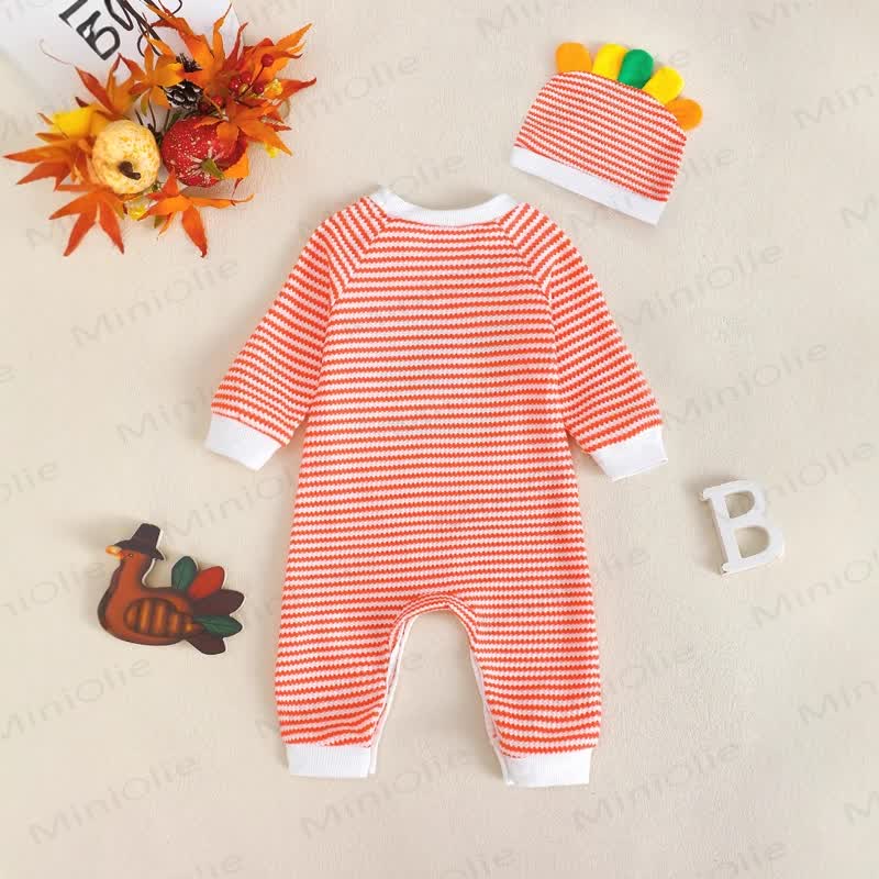 MY ST THANKSGIVING Baby Striped Romper - image 2