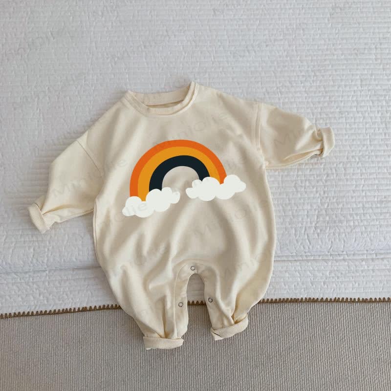 Baby Rainbow Beige Romper - Beige - 2-3T - image 1
