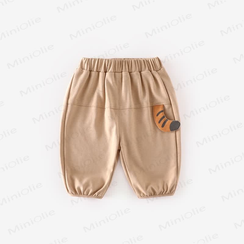 Toddler Animal Tail Solid Color Pants - Brown - 5-7T - image 2
