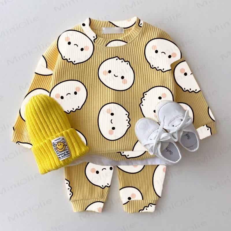 Baby Waffle Dumpling  2-piece Yellow Set - Yellow - 18-24M - image 1