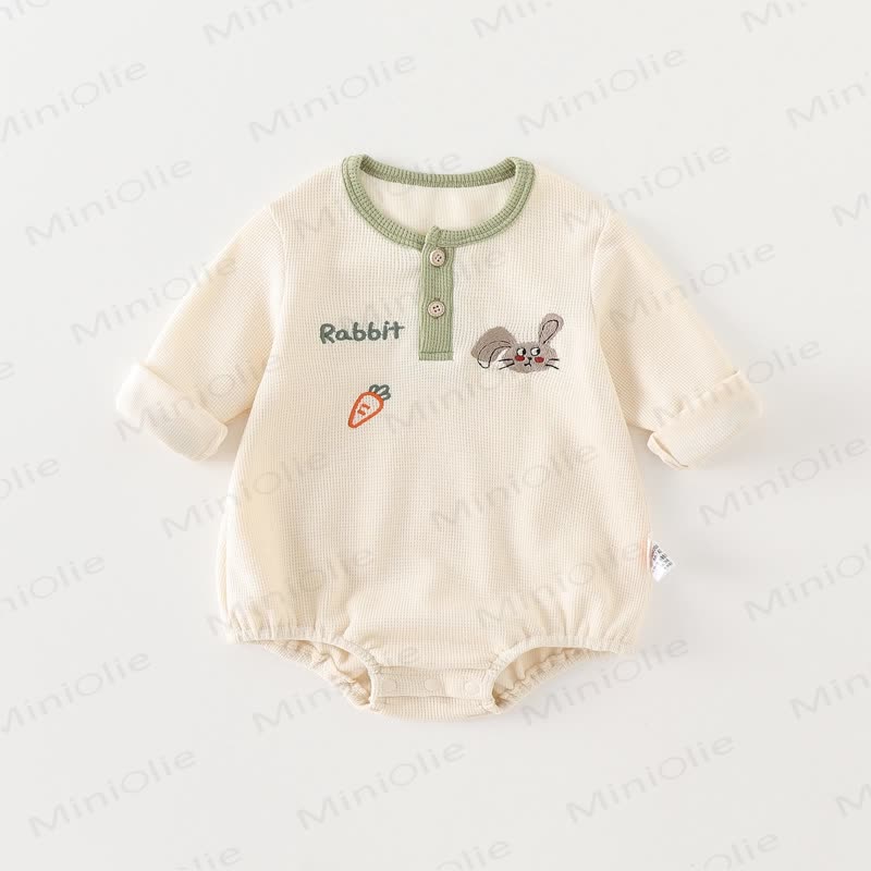 RABBIT Baby Waffle Bodysuit - Beige - 18-24M - image 1