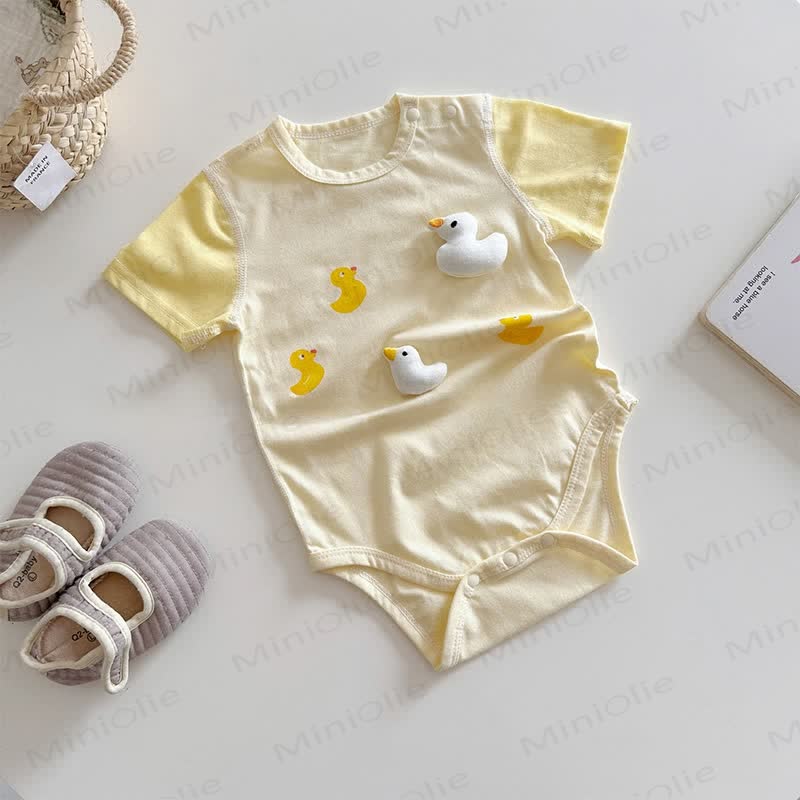 Baby 3D Duck Yellow Bodysuit - Yellow - 18-24M - image 1