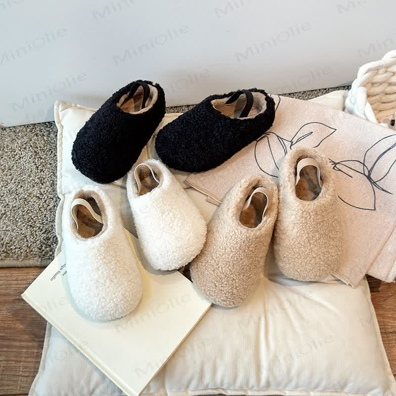 Toddler Fuzzy Slipper Plush Sandals - image 1