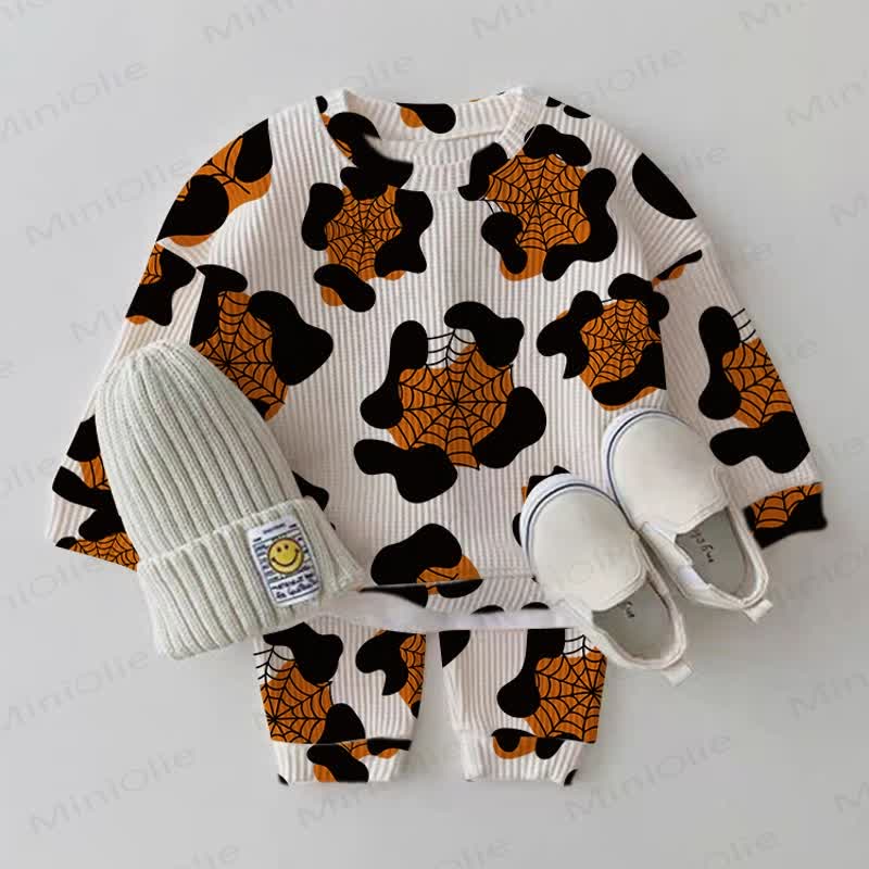 Baby Spider Web Waffle 2-piece Set - Beige - 2-3T - image 1
