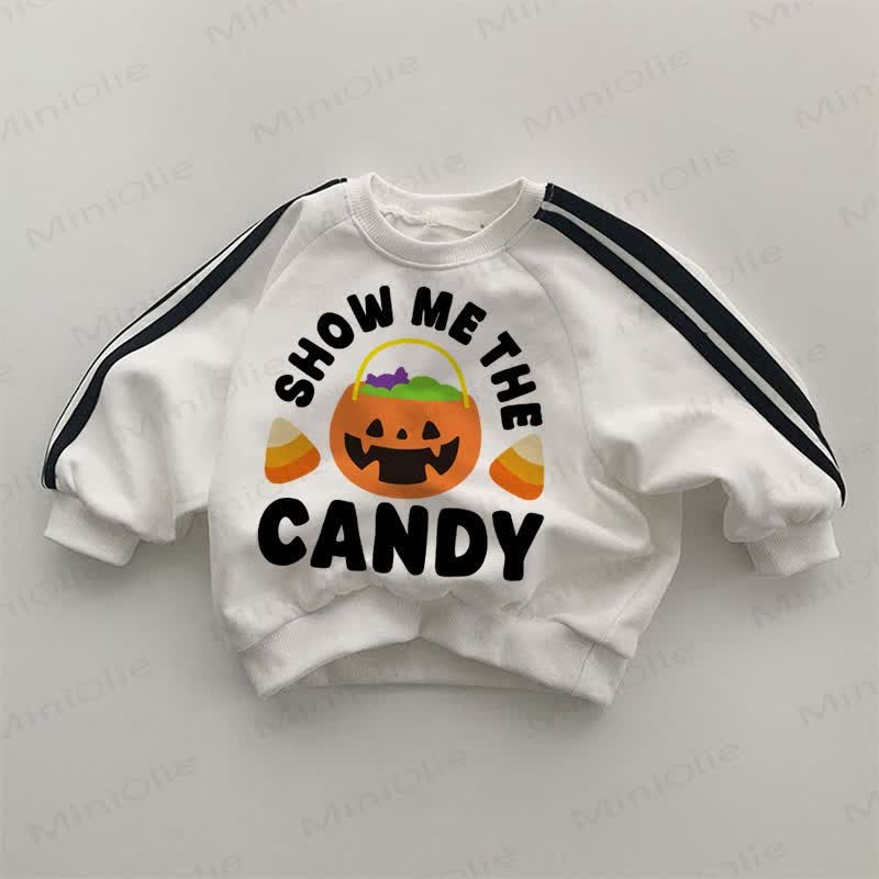 SHOW ME THE CANDY Baby White Sweatshirt - White - 2-3T - image 1