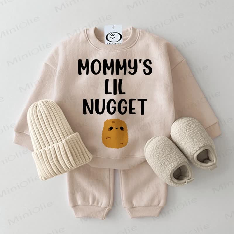 MOMMY'S LIL NUGGET Baby 2-piece Beige Set - Beige - 2-3T - image 1