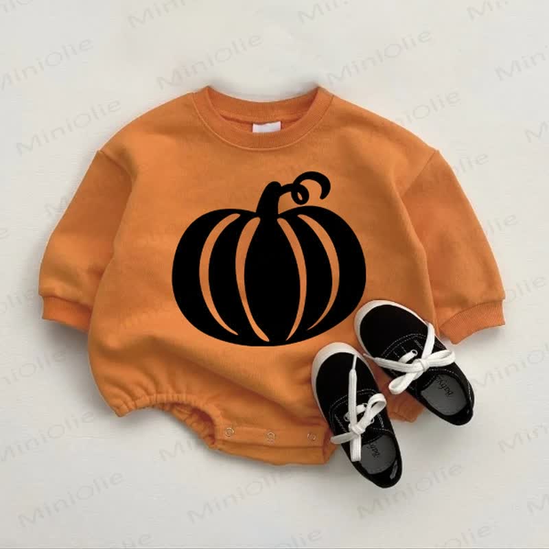 Pumpkin Pattern Baby Orange Bodysuit - Orange - 18-24M - image 1