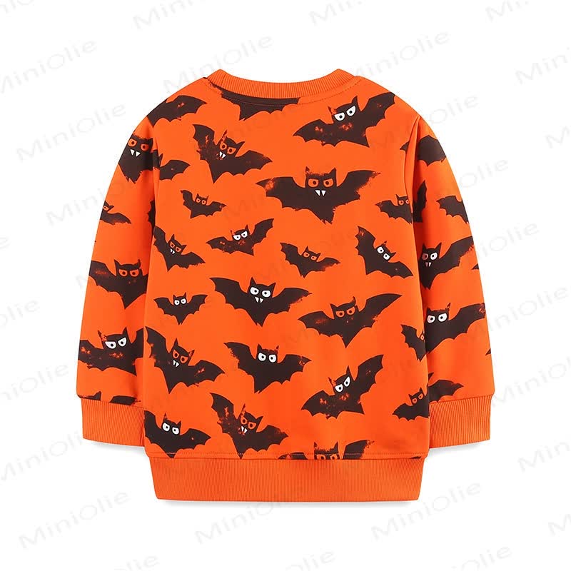 Toddler Bat Orange Sweatshirt - image 2