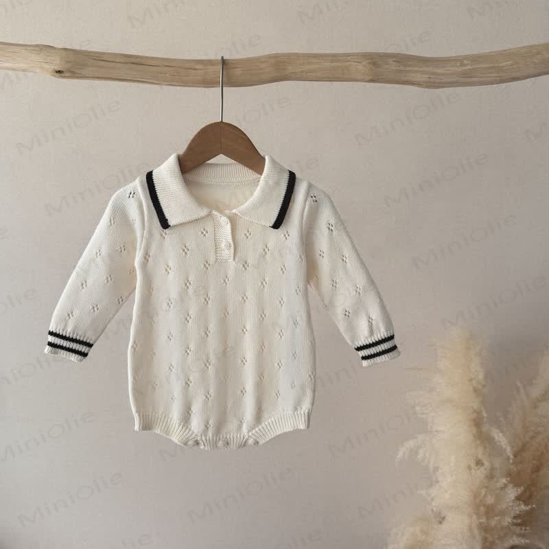 Baby Knit Polo Bodysuit - image 2