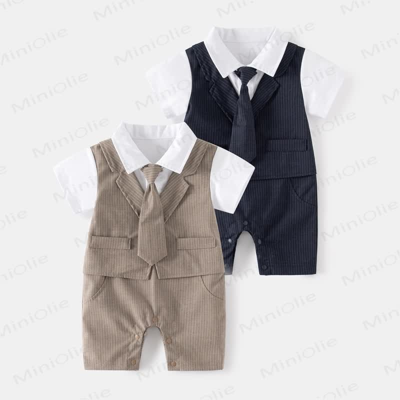 Baby Boy Gentleman Suit Romper - image 1