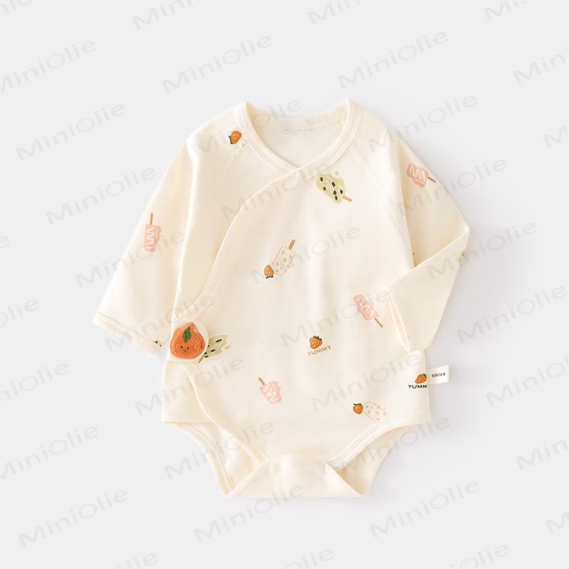 Baby Newborn Cotton Cartoon Bodysuit - Ice Cream - 9-12M - image 2