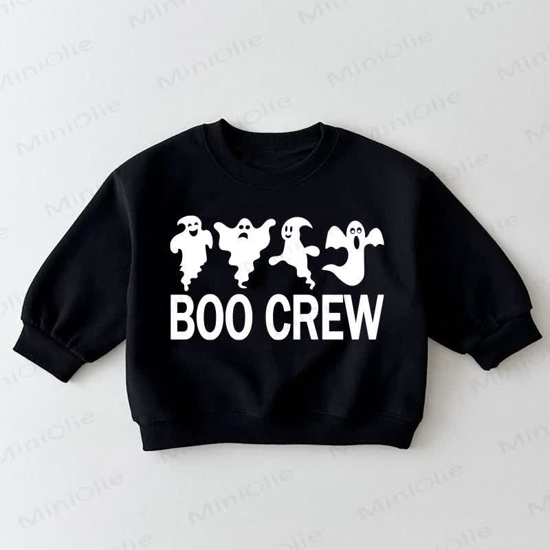 BOO CREW Baby Toddler Ghost Black Sweatshirt - Black - 3-5T - image 1