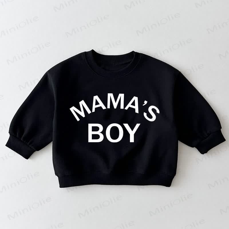 MAMA'S BOY Baby Toddler Black Sweatshirt - Black - 3-5T - image 1