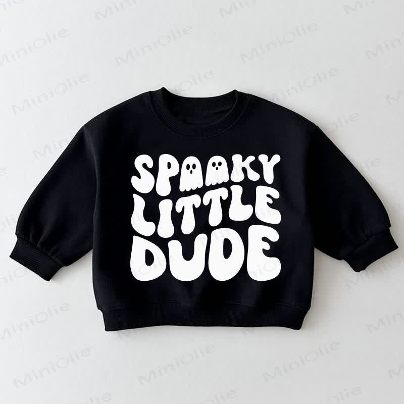 SPOOKY LITTLE DUDE Baby Toddler Black Sweatshirt - Black - 3-5T - image 1