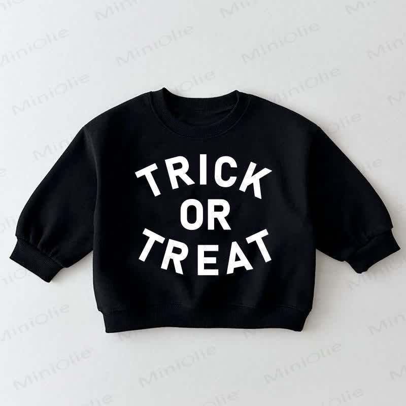 TRICK OR TREAT Baby Toddler Black Sweatshirt - Black - 3-5T - image 1