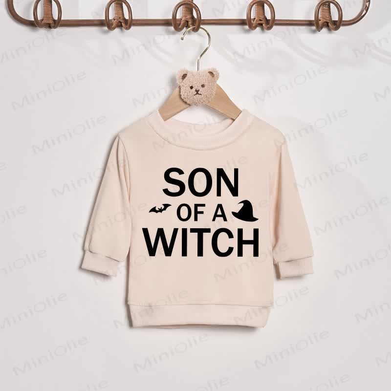 WITCH/SON OF A WITCH Mommy and Me Beige Family Sweatshirt - Beige - Baby Sweatshirt: 2-3T - image 2