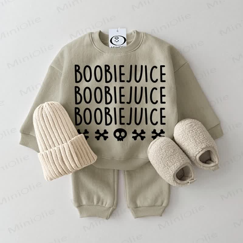 BOOBIE JUICE Baby Grey Green Sweatsuit 2-piece Set - Grey Green - 2-3T - image 1