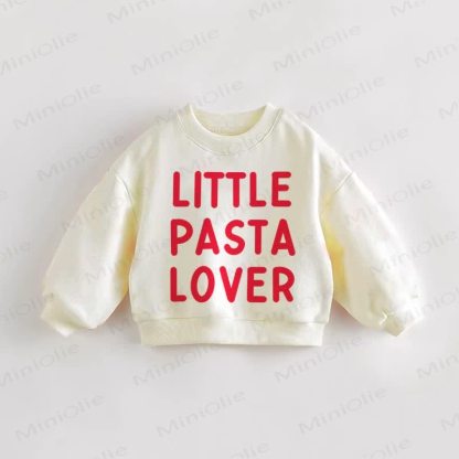 LITTLE PASTA LOVER Baby Toddler Sweatshirt - Cream - 3-5T - image 1
