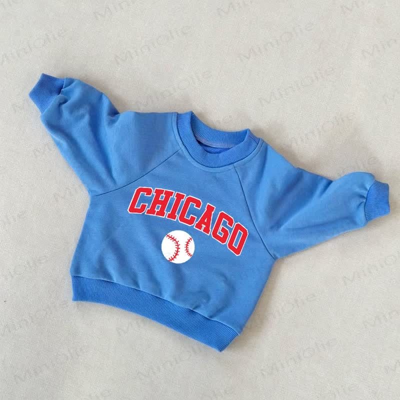 CHICAGO Baby Toddler Baseball Blue Sweatshirt - Blue - 3-5T - image 1