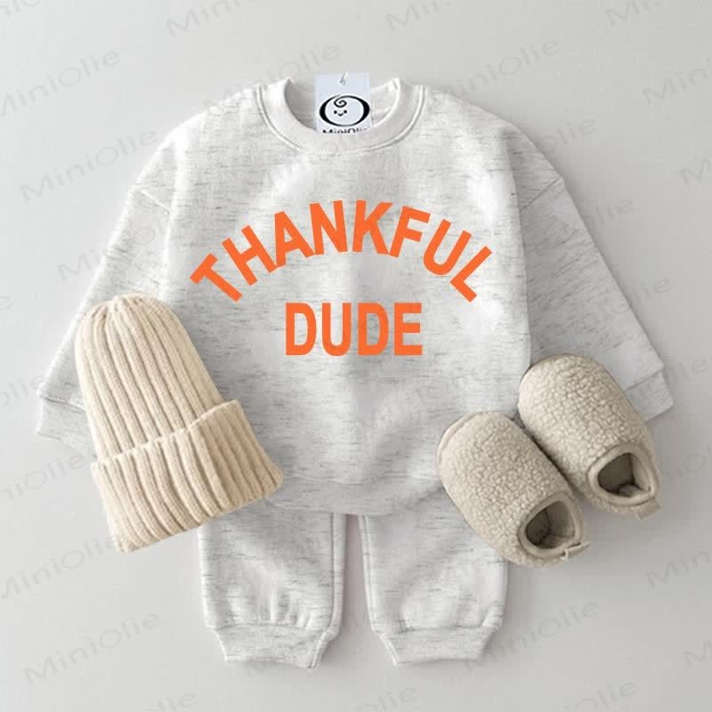 THANKFUL DUDE Baby 2-piece Light Grey Set - Light Grey - 2-3T - image 1