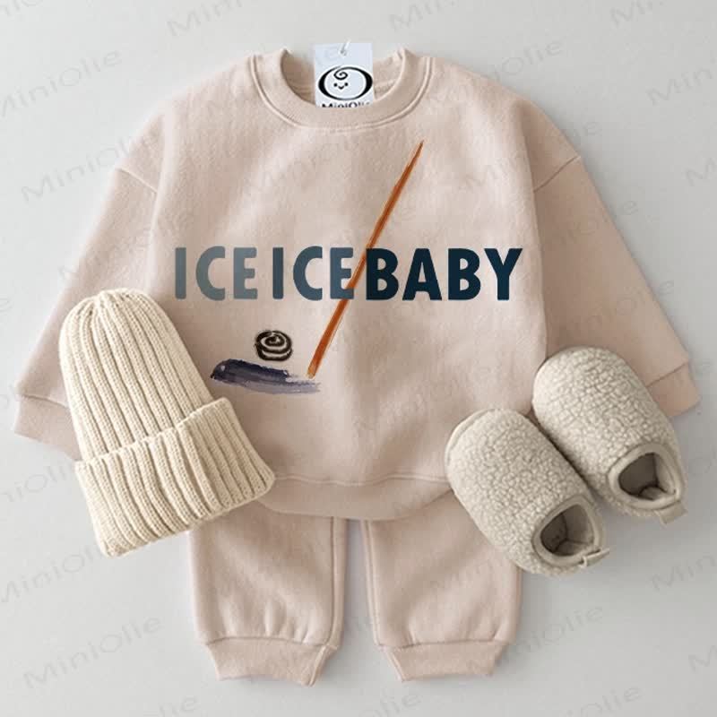 ICE ICE BABY Baby Hockey 2-piece Beige Set - Beige - 2-3T - image 1