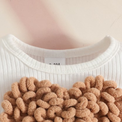 Baby Heart Rib Skirted Bodysuit with Headband - image 3