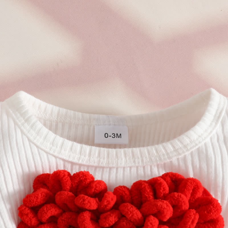 Baby Heart Rib Skirted Bodysuit with Headband - image 11