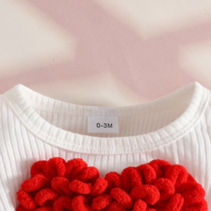 Baby Heart Rib Skirted Bodysuit with Headband - image 11