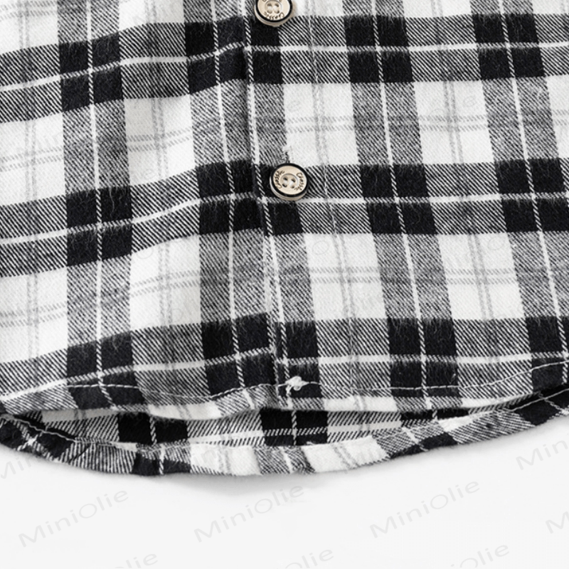 Kid Boy Hooded Plaid Shirt - image 6