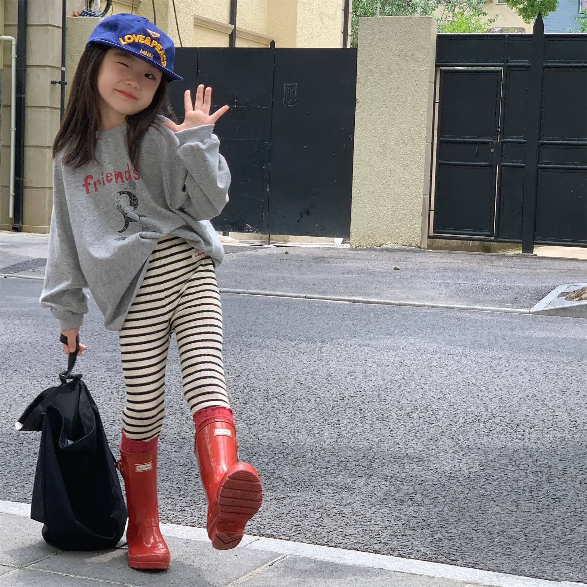 Baby Toddler Girl Striped Leggings - image 4