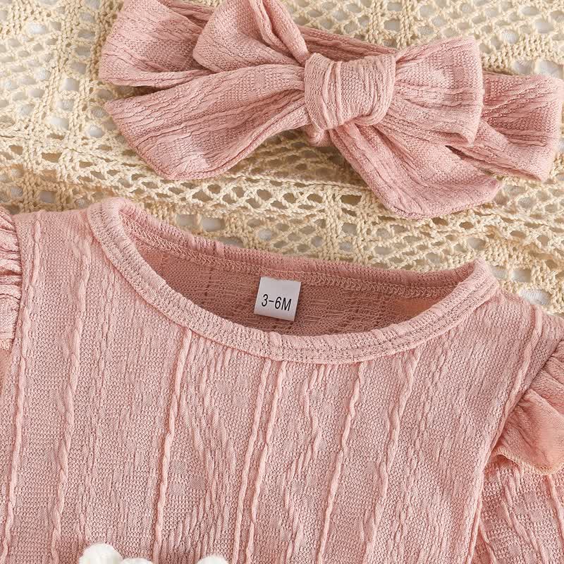 Baby Flower Bodysuit Headband Socks - image 13