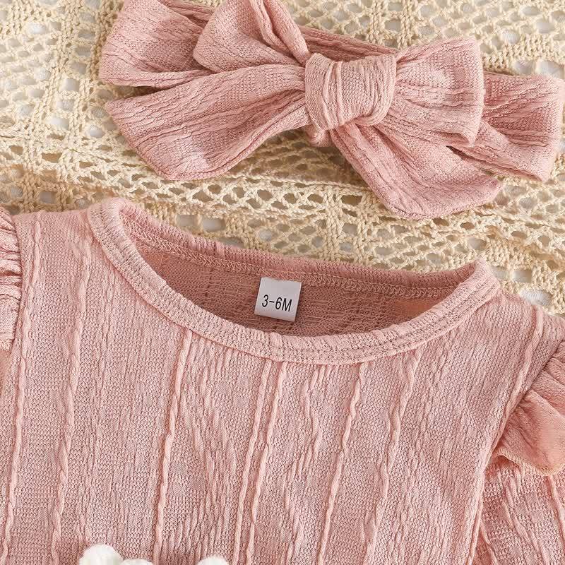 Baby Flower Bodysuit Headband Socks - image 13