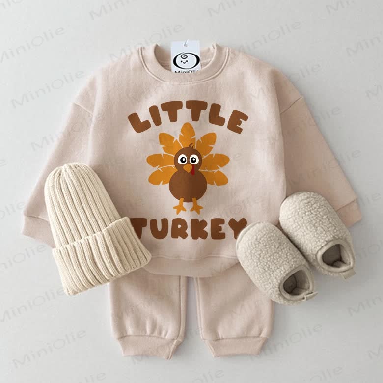 LITTLE TURKEY Baby Beige 2-piece Set - Beige - 2-3T - image 1