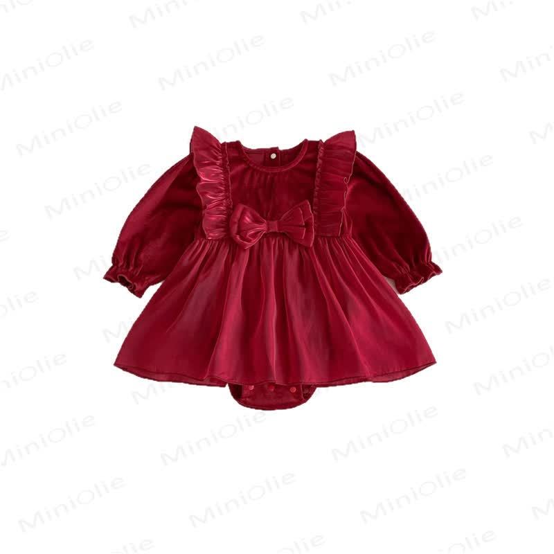Baby Red Mesh Skirted Bodysuit - image 11