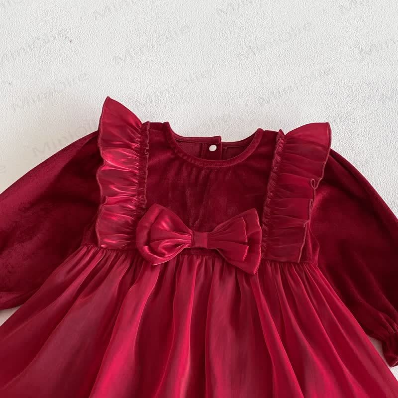 Baby Red Mesh Skirted Bodysuit - image 4
