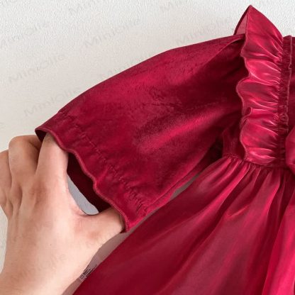 Baby Red Mesh Skirted Bodysuit - image 10