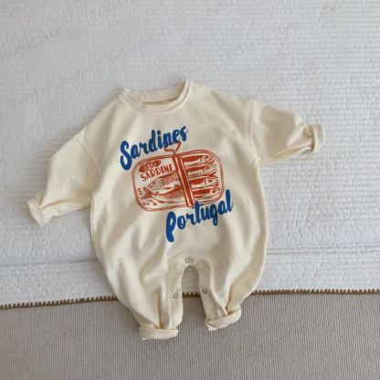 SARDINES PORTUGAL Baby Beige Romper - Beige - 2-3T - image 1