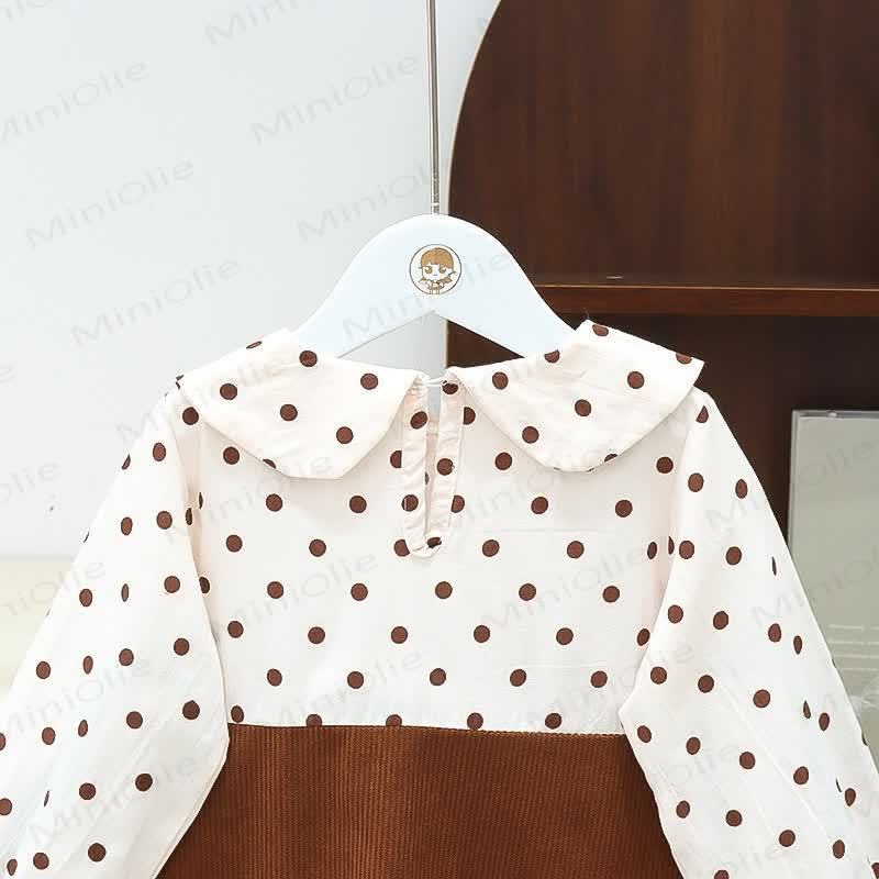 Baby Toddler Dot Bear Fake 2pcs Dress - image 4