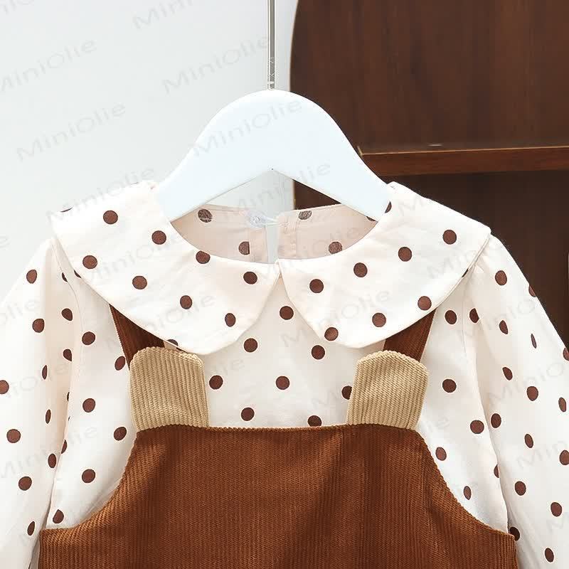 Baby Toddler Dot Bear Fake 2pcs Dress - image 3