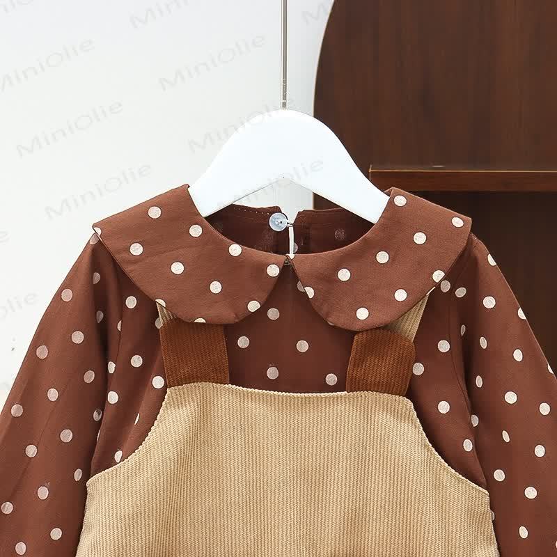 Baby Toddler Dot Bear Fake 2pcs Dress - image 11