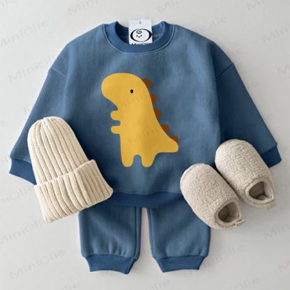 Baby Dinosaur Blue Sweatsuit 2-piece Set - Blue - 2-3T - image 1