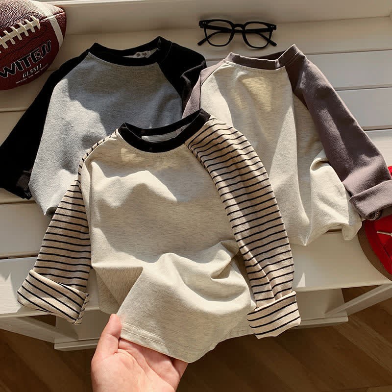 Kids Contrast Color Raglan Base Layer T-Shirt - image 4