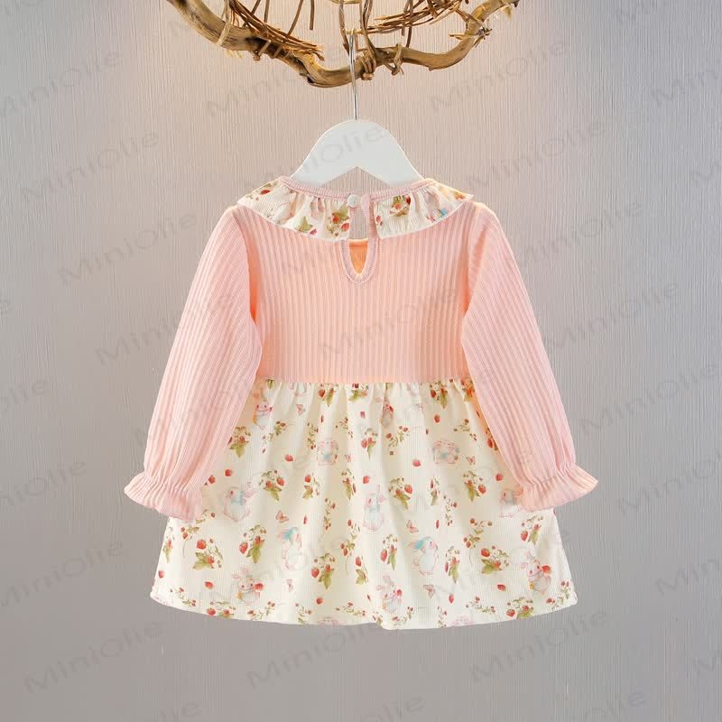 Baby Toddler Flower Dress with Strawberry Bag - image 2
