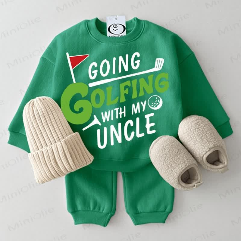 GOING GOLFING WITH MY UNCLE Baby 2-piece Green Set - Green - 2-3T - image 1