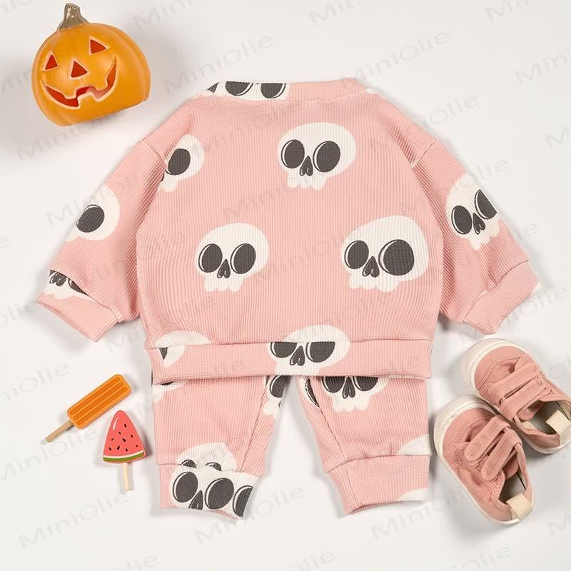 Baby Skull Pink Waffle 2-piece Set - image 2