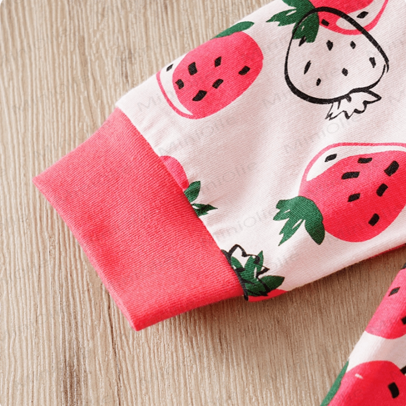 Baby Strawberry Pink Foot-covering Romper - image 5