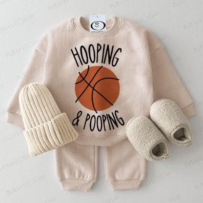 HOOPING & POOPING Baby 2-piece Beige Set - Beige - 2-3T - image 1